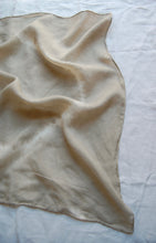 Load image into Gallery viewer, Botanically Dyed Silk Bandana - Habotai Silk