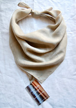 Load image into Gallery viewer, Botanically Dyed Silk Bandana - Habotai Silk