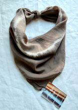 Load image into Gallery viewer, Botanically Dyed Silk Bandana - Habotai Silk