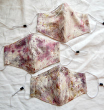 Load image into Gallery viewer, Botanically Dyed Raw Silk Face Masks
