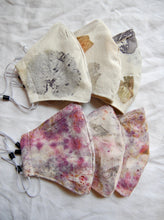 Load image into Gallery viewer, Botanically Dyed Raw Silk Face Masks
