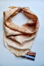 Load image into Gallery viewer, Botanically Dyed Silk Bandana - Habotai Silk