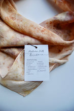 Load image into Gallery viewer, Botanically Dyed Silk Bandana - Habotai Silk
