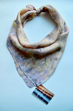 Load image into Gallery viewer, Botanically Dyed Silk Bandana - Habotai Silk
