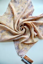Load image into Gallery viewer, Botanically Dyed Silk Bandana - Habotai Silk