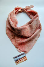 Load image into Gallery viewer, Botanically Dyed Silk Bandana - Habotai Silk