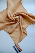 Load image into Gallery viewer, Botanically Dyed Silk Bandana - Habotai Silk
