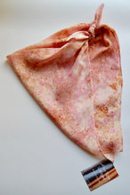 Load image into Gallery viewer, Botanically Dyed Silk Bandana - Habotai Silk