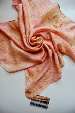 Load image into Gallery viewer, Botanically Dyed Silk Bandana - Habotai Silk