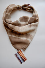 Load image into Gallery viewer, Botanically Dyed Silk Bandana - Habotai Silk
