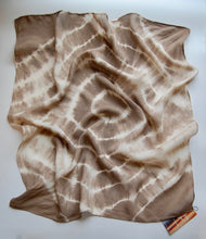 Load image into Gallery viewer, Botanically Dyed Silk Bandana - Habotai Silk