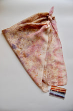 Load image into Gallery viewer, Botanically Dyed Silk Bandana - Habotai Silk