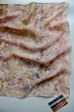 Load image into Gallery viewer, Botanically Dyed Silk Bandana - Habotai Silk