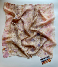 Load image into Gallery viewer, Botanically Dyed Silk Bandana - Habotai Silk