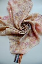 Load image into Gallery viewer, Botanically Dyed Silk Bandana - Habotai Silk