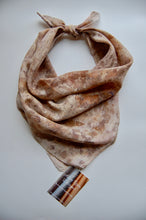 Load image into Gallery viewer, Botanically Dyed Silk Bandana - Habotai Silk
