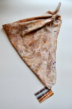 Load image into Gallery viewer, Botanically Dyed Silk Bandana - Habotai Silk