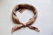 Load image into Gallery viewer, Botanically Dyed Silk Bandana - Habotai Silk