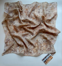 Load image into Gallery viewer, Botanically Dyed Silk Bandana - Habotai Silk
