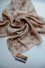 Load image into Gallery viewer, Botanically Dyed Silk Bandana - Habotai Silk