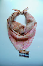 Load image into Gallery viewer, Botanically Dyed Silk Bandana - Habotai Silk
