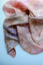 Load image into Gallery viewer, Botanically Dyed Silk Bandana - Habotai Silk
