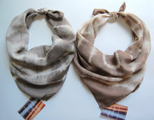 Load image into Gallery viewer, Botanically Dyed Silk Bandana - Habotai Silk