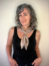 Load image into Gallery viewer, Botanically Dyed Silk Bandana - Habotai Silk