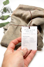 Load image into Gallery viewer, Botanically Dyed Mulberry Silk Pillowcase