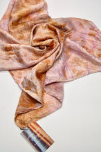 Load image into Gallery viewer, Botanically Dyed Silk Bandana - Charmeuse Silk