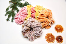 Load image into Gallery viewer, Botanically Dyed Silk Velvet Scrunchies