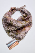Load image into Gallery viewer, Botanically Dyed Silk Bandana - Habotai Silk