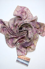 Load image into Gallery viewer, Botanically Dyed Silk Bandana - Habotai Silk