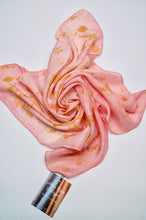 Load image into Gallery viewer, Botanically Dyed Silk Bandana - Habotai Silk