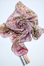 Load image into Gallery viewer, Botanically Dyed Silk Bandana - Habotai Silk