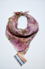Load image into Gallery viewer, Botanically Dyed Silk Bandana - Habotai Silk
