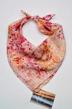 Load image into Gallery viewer, Botanically Dyed Silk Bandana - Habotai Silk