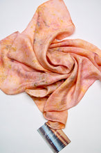 Load image into Gallery viewer, Botanically Dyed Silk Bandana - Habotai Silk