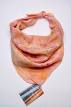Load image into Gallery viewer, Botanically Dyed Silk Bandana - Habotai Silk