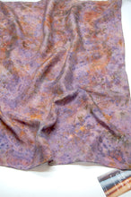 Load image into Gallery viewer, Botanically Dyed Silk Bandana - Habotai Silk