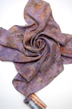 Load image into Gallery viewer, Botanically Dyed Silk Bandana - Habotai Silk