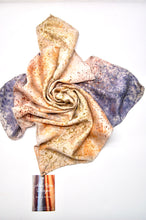 Load image into Gallery viewer, Botanically Dyed Silk Bandana - Charmeuse Silk