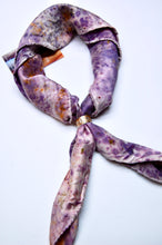 Load image into Gallery viewer, Botanically Dyed Silk Bandana - Charmeuse Silk