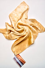 Load image into Gallery viewer, Botanically Dyed Silk Bandana - Charmeuse Silk