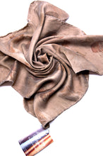 Load image into Gallery viewer, Botanically Dyed Silk Bandana - Charmeuse Silk