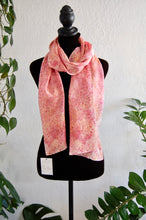 Load image into Gallery viewer, Botanically Dyed Silk Scarf - Habotai Silk