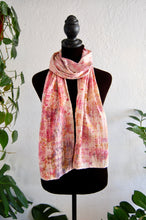 Load image into Gallery viewer, Botanically Dyed Silk Scarf - Charmeuse Silk