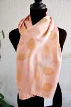Load image into Gallery viewer, Botanically Dyed Silk Scarf - Charmeuse Silk
