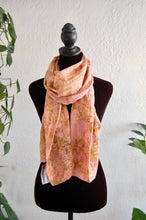 Load image into Gallery viewer, Botanically Dyed Silk Scarf  - Habotai Silk