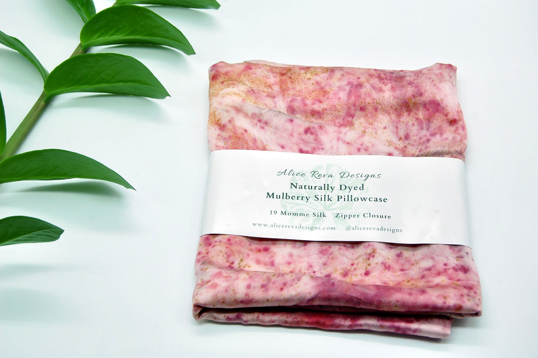 Botanically Dyed Mulberry Silk Pillowcase